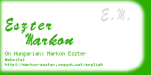 eszter markon business card